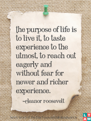purpose Eleanore Roosevelt