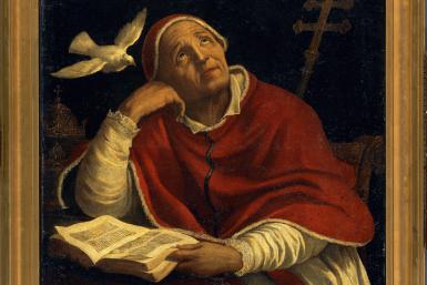 Saint Gregory the Great by Unknown Roman artist, oil on canvas, 1620-1629